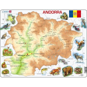 Larsen (A26-CT) - "Andorra Physical Map - CT" - 54 piezas