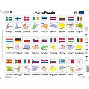 Larsen (GP2-DK) - "Names, Flags and Capitals of 27 EU Member States" - 54 piezas