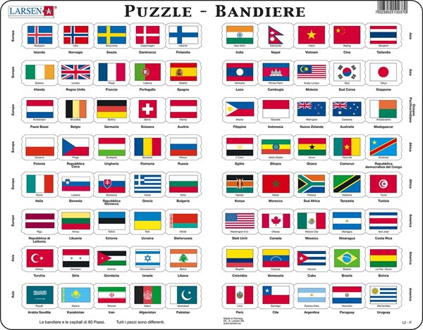 Larsen (L2-IT) - "Flag-Puzzle" - 80 piezas