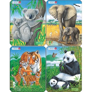 Larsen (V4) - "Koala, Elephant, Tiger, Panda" - 8 piezas