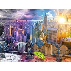 Ravensburger (16008) - "New York Winter & Summer" - 1500 piezas
