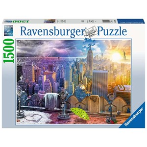 Ravensburger (16008) - "New York Winter & Summer" - 1500 piezas
