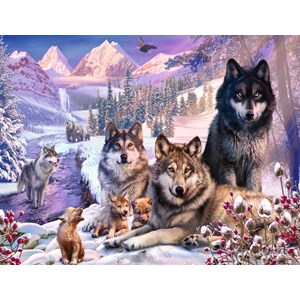 Ravensburger (16012) - "Winter Wolves" - 2000 piezas