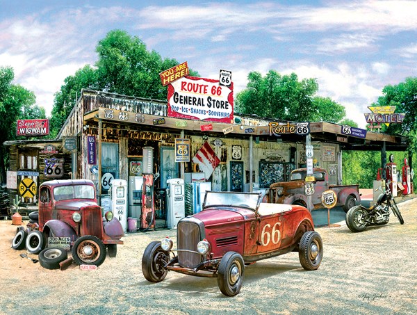 SunsOut (37179) - Greg Giordano: "Route 66 General Store" - 300 piezas