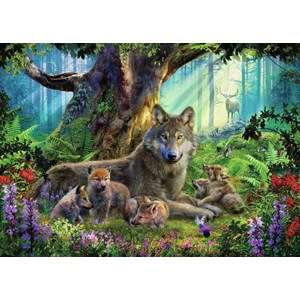 Ravensburger (15987) - "Wolves in the Forest" - 1000 piezas