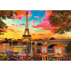 Ravensburger (15168) - "The banks of the Seine" - 1000 piezas