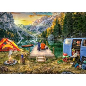 Ravensburger (16177) - "Calm Campsite" - 1000 piezas