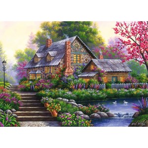 Ravensburger (15184) - "Romantic Cottage" - 1000 piezas