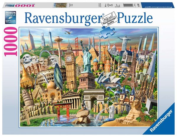 Ravensburger (19890) - "World Landmarks" - 1000 piezas