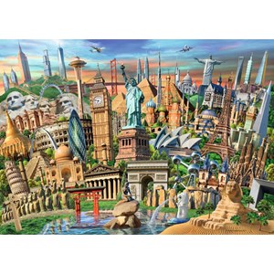 Ravensburger (19890) - "World Landmarks" - 1000 piezas