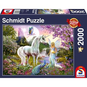 Schmidt Spiele (58951) - "Fairy and Unicorn" - 2000 piezas