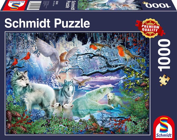 Schmidt Spiele (58349) - "Wolves in a Winter Forest" - 1000 piezas