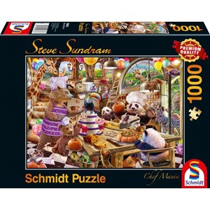 Schmidt Spiele (59663) - Steve Sundram: "Chef Mania" - 1000 piezas