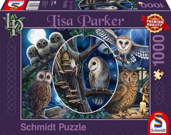 Schmidt Spiele (59667) - Lisa Parker: "Mysterious Owls" - 1000 piezas