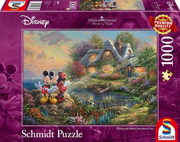 Schmidt Spiele (59639) - Thomas Kinkade: "Sweethearts Mickey & Minnie" - 1000 piezas
