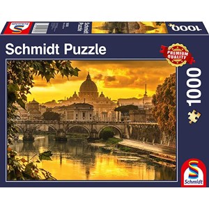 Schmidt Spiele (58393) - "Golden Light over Rome" - 1000 piezas