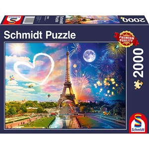 Schmidt Spiele (58941) - "Paris, Day and Night" - 2000 piezas