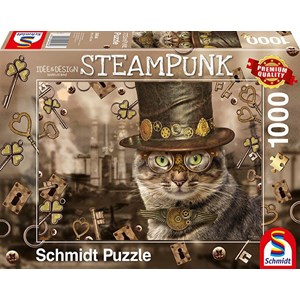Schmidt Spiele (59644) - Markus Binz: "Steampunk Cat" - 1000 piezas