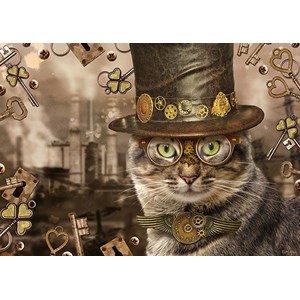 Schmidt Spiele (59644) - Markus Binz: "Steampunk Cat" - 1000 piezas