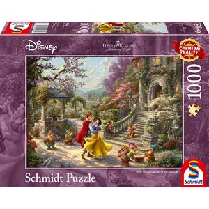 Schmidt Spiele (59625) - Thomas Kinkade: "Snow White Dancing" - 1000 piezas