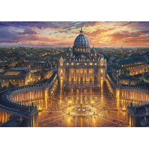 Schmidt Spiele (59628) - Thomas Kinkade: "Vatican Sunset" - 1000 piezas