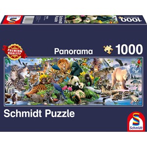 Schmidt Spiele (58384) - "Colorful Animal Kingdom" - 1000 piezas