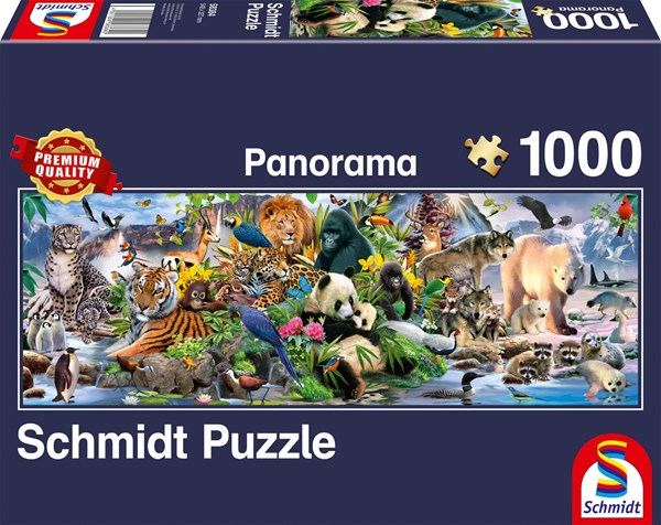 Schmidt Spiele (58384) - "Colorful Animal Kingdom" - 1000 piezas
