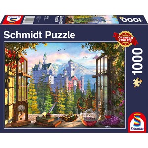 Schmidt Spiele (58386) - "View of the Fairytale Castle" - 1000 piezas
