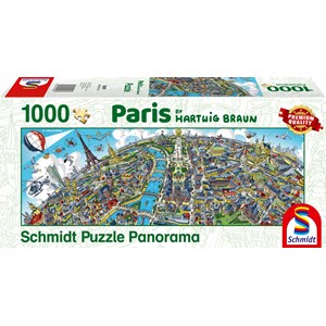 Schmidt Spiele (59597) - Hartwig Braun: "Paris Cityscape" - 1000 piezas