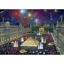 Schmidt Spiele (59648) - Alexander Chen: "Fireworks at the Louvre" - 1000 piezas