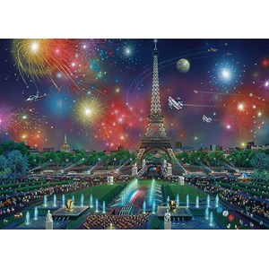 Schmidt Spiele (59651) - Alexander Chen: "Fireworks at the Eiffel Tower" - 1000 piezas
