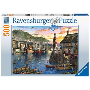 Ravensburger (15045) - "Sunrise at the Port" - 500 piezas