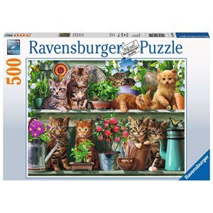 Ravensburger (14824) - "Cats on the Shelf" - 500 piezas