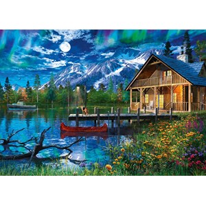 Schmidt Spiele (58365) - "Mountain Lake in the Moonlight" - 500 piezas