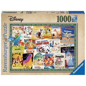 Ravensburger (19874) - "Disney, Vintage Movie Poster" - 1000 piezas