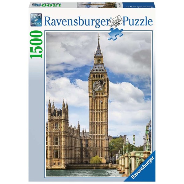 Ravensburger (16009) - "Funny cat on Big Ben" - 1500 piezas