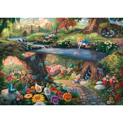 Schmidt Spiele (59636) - Thomas Kinkade: "Alice im Wunderlan" - 1000 piezas