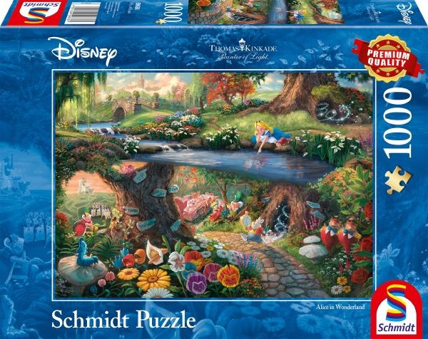 Schmidt Spiele (59636) - Thomas Kinkade: "Alice im Wunderlan" - 1000 piezas