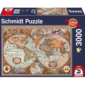Schmidt Spiele (58328) - "Antique World Map" - 3000 piezas