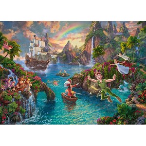 Schmidt Spiele (59635) - Thomas Kinkade: "Peter Pan" - 1000 piezas