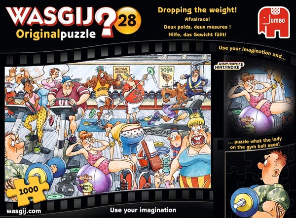 Jumbo (19156) - "Wasgij Original 28, Dropping the Weight" - 1000 piezas