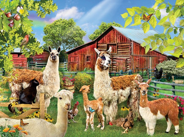 SunsOut (35032) - Lori Schory: "Six Llamas" - 1000 piezas