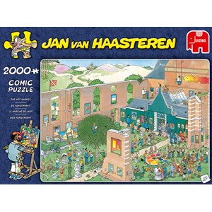 Jumbo (20023) - Jan van Haasteren: "The Art Market" - 2000 piezas