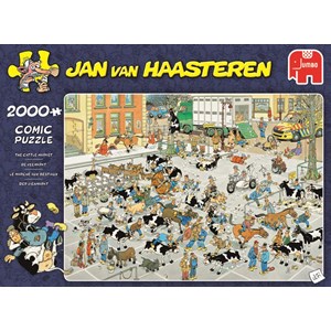 Jumbo (19078) - Jan van Haasteren: "The Cattle Market" - 2000 piezas