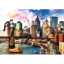 Trefl (10595) - "Cats in New York" - 1000 piezas