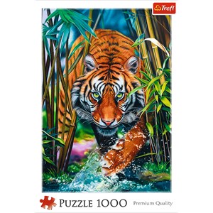 Trefl (10528) - "Grasping Tiger" - 1000 piezas