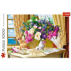 Trefl (10526) - "Flowers in the morning" - 1000 piezas
