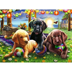 Ravensburger (12886) - "Puppy Picnic" - 100 piezas