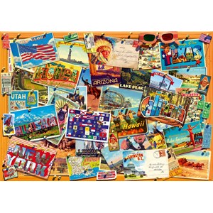 Bluebird Puzzle (70309) - "Postcard, USA" - 1000 piezas