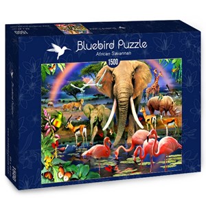 Bluebird Puzzle (70286) - "African Savannah" - 1500 piezas